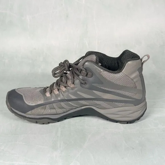 Merrell Hiking Shoes Womens Size 9 Grey Dry Select Waterproof J46578 Mid Boots