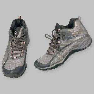 Merrell Hiking Shoes Womens Size 9 Grey Dry Select Waterproof J46578 Mid Boots
