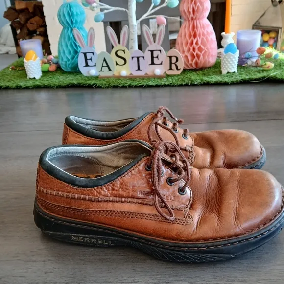 Merrell Mens Brown Leather Shoes Size 11.5