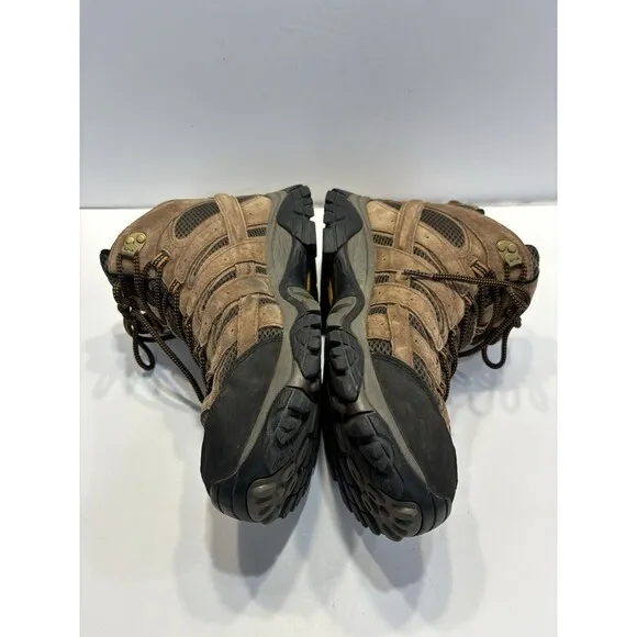 Merrell Mens Moab 2 Earth Hiking Shoes J06051 Brown Leather Waterproof Sz 12W