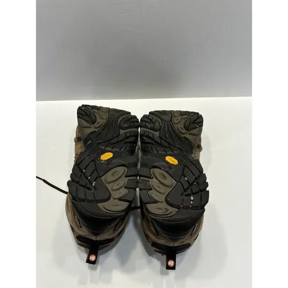 Merrell Mens Moab 2 Earth Hiking Shoes J06051 Brown Leather Waterproof Sz 12W