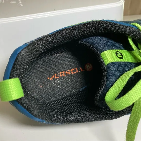 Merrell Unifly Bright Green Shoes Men's 9 Running Shoes Training Black Blue