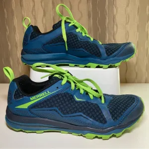 Merrell Unifly Bright Green Shoes Men's 9 Running Shoes Training Black Blue