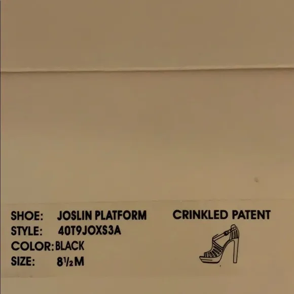 Michael Kors Joslin platform black shoes sz 8.5