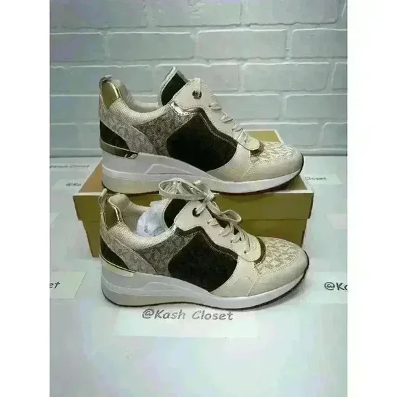 Michael Kors shoes crista trainer tech canvas trainer brown multi