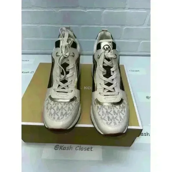 Michael Kors shoes crista trainer tech canvas trainer brown multi