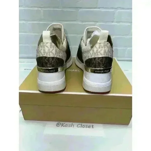 Michael Kors shoes crista trainer tech canvas trainer brown multi