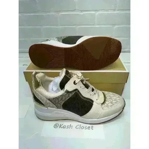 Michael Kors shoes crista trainer tech canvas trainer brown multi