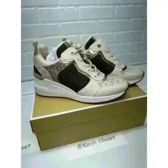 Michael Kors shoes crista trainer tech canvas trainer brown multi