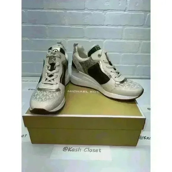 Michael Kors shoes crista trainer tech canvas trainer brown multi