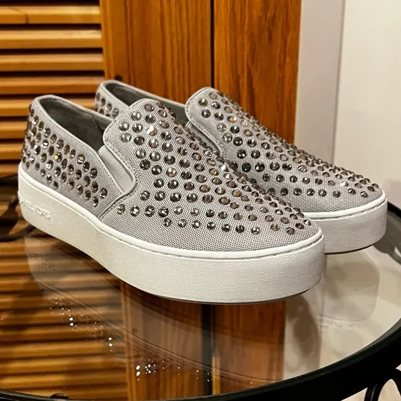 Michael Kors Stunning Silver Sneakers | 7.5 NOWT 🪩🤩