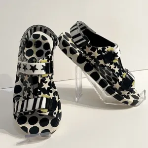 Mini Melissa   Fábula Ping Pong Casual Sandals heel straps. Girls shoes stars