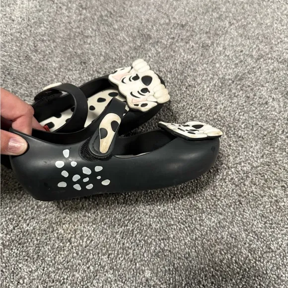 Mini Melissa Kids' Black 101 Dalmatian Shoes Sz 12