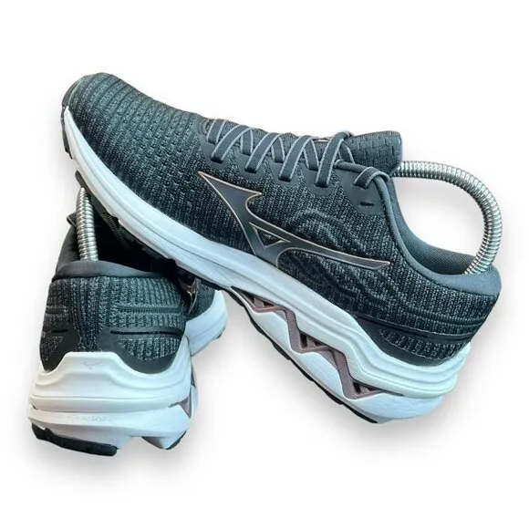 Mizuno Wave Inspire 18 Waveknit Womens 7‎ Running Shoes Black J1GD221344 22Y