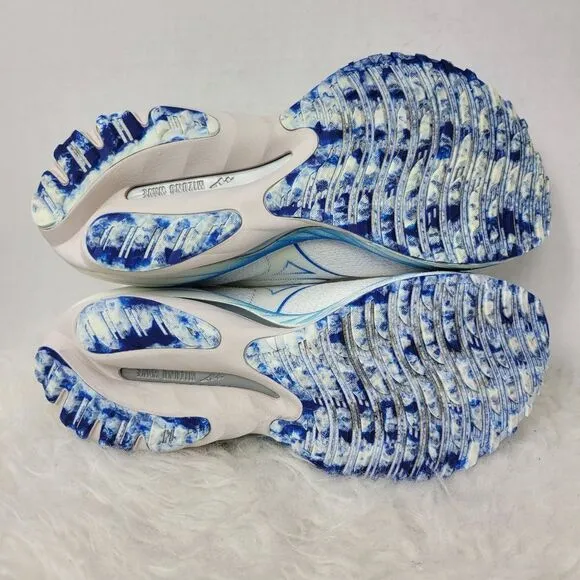 Mizuno Wave Neo Wind Women's White-Blue J1GC227801 Sneaker Shoes Size 8.5