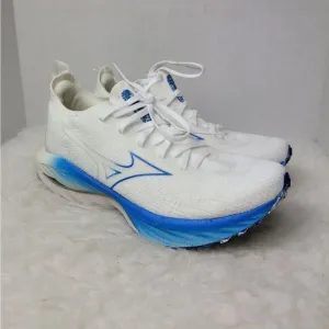 Mizuno Wave Neo Wind Women's White-Blue J1GC227801 Sneaker Shoes Size 8.5