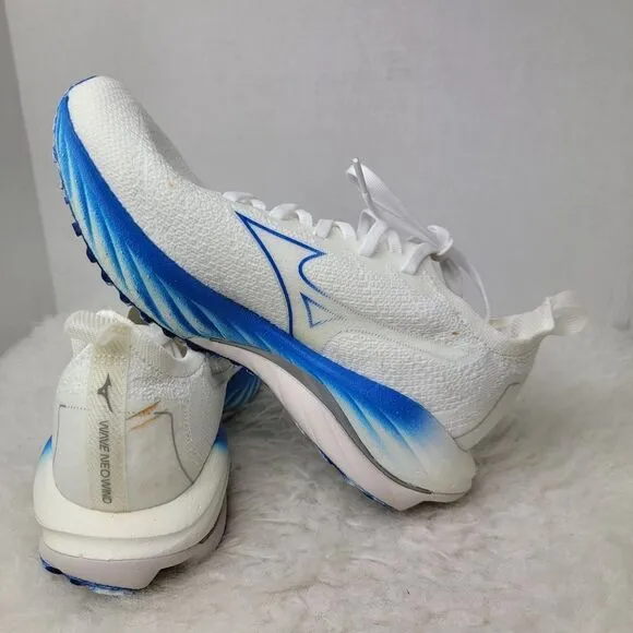 Mizuno Wave Neo Wind Women's White-Blue J1GC227801 Sneaker Shoes Size 8.5
