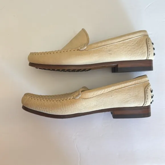 Modavi Moc Women’s Cream Leather Loafers