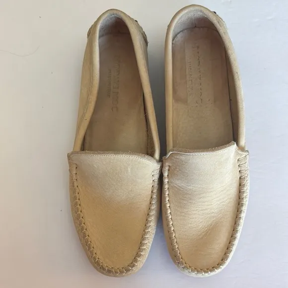 Modavi Moc Women’s Cream Leather Loafers