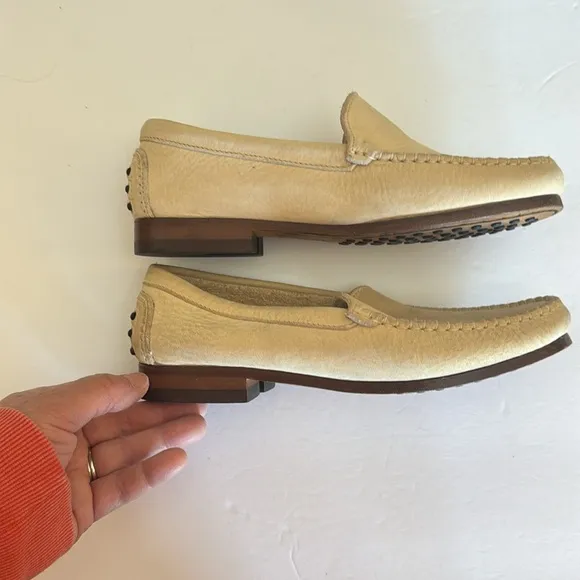 Modavi Moc Women’s Cream Leather Loafers