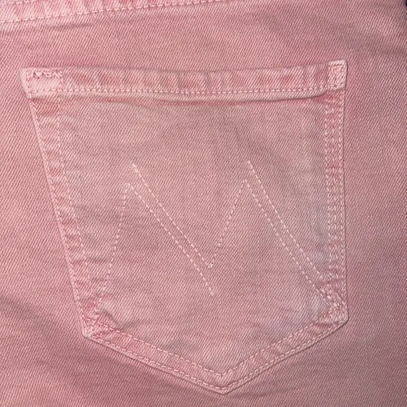 Mother Superior Tomcat Kick Fray Pink Denim Women's Shorts size 26