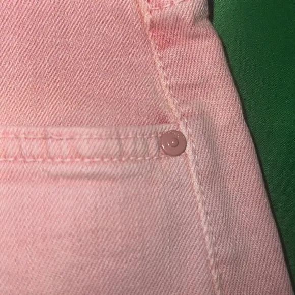 Mother Superior Tomcat Kick Fray Pink Denim Women's Shorts size 26
