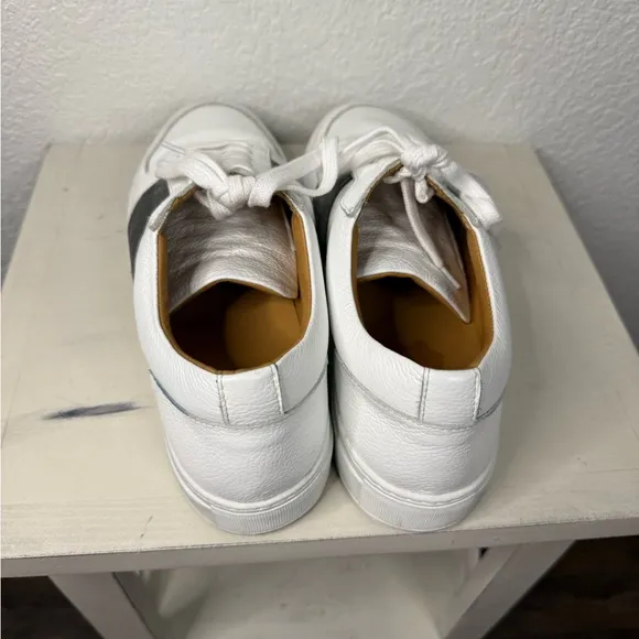 Mr. P Porter Larry Italian Pebble-grain leather &amp; suede sneakers Business Casual