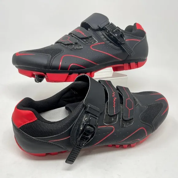 MTS Mountain &amp; Indoor Cycling Shoes Men's 12 Black Red 1755:L.5.1