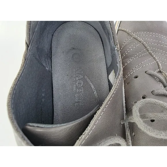 Naot Women's Size US 7-7.5 Kumara Leather Lace Up Shoes EU 38 Gray and Rose Gold