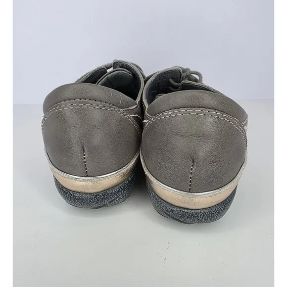 Naot Women's Size US 7-7.5 Kumara Leather Lace Up Shoes EU 38 Gray and Rose Gold