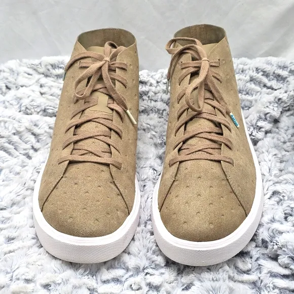 Native Monaco Mids  Beige Shoes Anlke Sneakers Mens 13 Clean