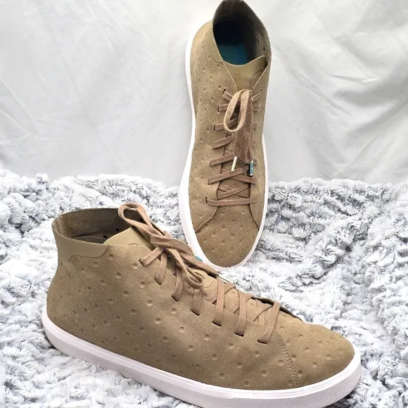 Native Monaco Mids  Beige Shoes Anlke Sneakers Mens 13 Clean