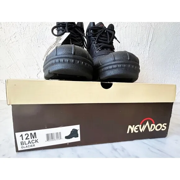 Nevados Glacier Black Waterproof Thermolite Lace-Up Hiking Boots - Mens 12M