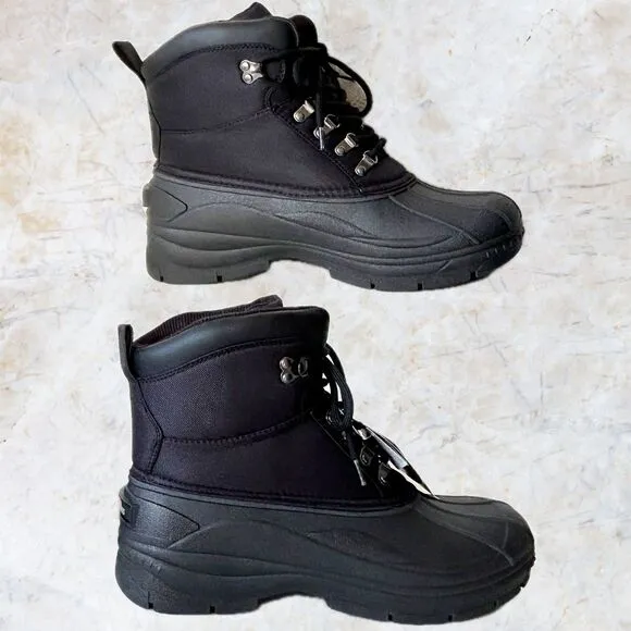 Nevados Glacier Black Waterproof Thermolite Lace-Up Hiking Boots - Mens 12M