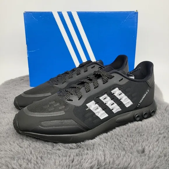 New Adidas Originals La Trainer 3 III Men's Training Shoes Black Size 10.5