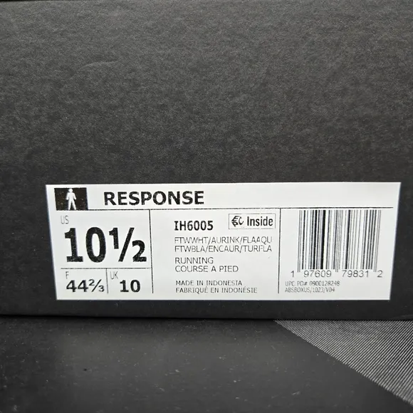 New Adidas Response Men's Running Shoes Size 10.5