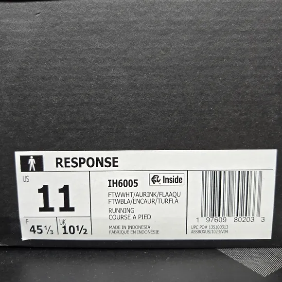 New Adidas Response Men's Running Shoes Size 11