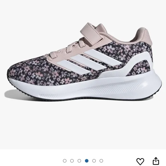 New Adidas Shoes Size 13 Kids Runfalcon 3.0 Pink and Black Floral Sneakers 🖤🖤