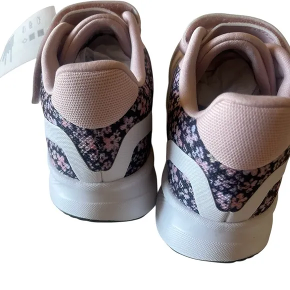 New Adidas Shoes Size 13 Kids Runfalcon 3.0 Pink and Black Floral Sneakers 🖤🖤