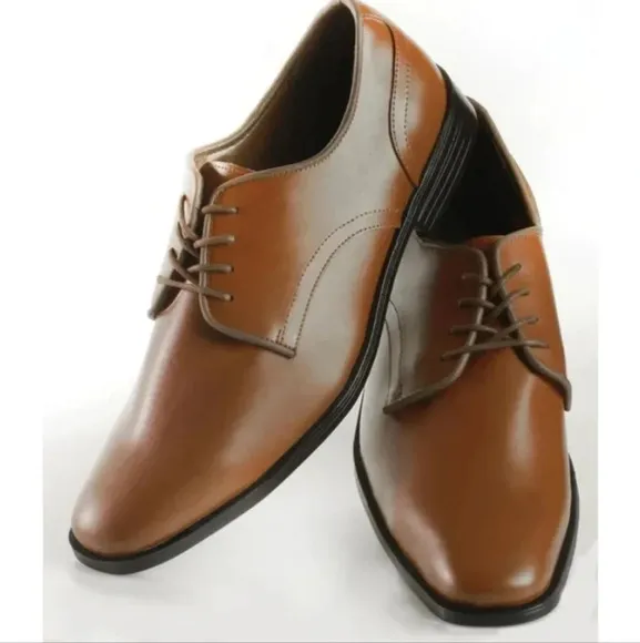 New &quot;Atlanta&quot; British Tan Frederico Leone Tuxedo Shoes sz 9.5
