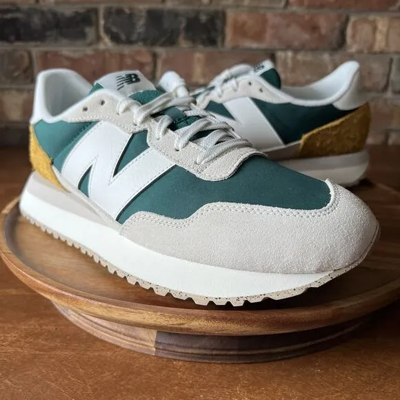 New Balance 237 Classic Running Shoes Sneakers Men's Size 10 Green Grey