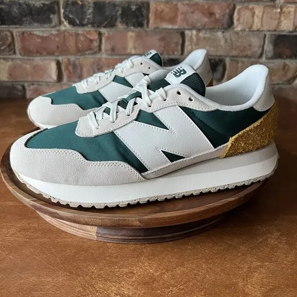 New Balance 237 Classic Running Shoes Sneakers Men's Size 10 Green Grey