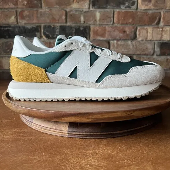 New Balance 237 Classic Running Shoes Sneakers Men's Size 10 Green Grey