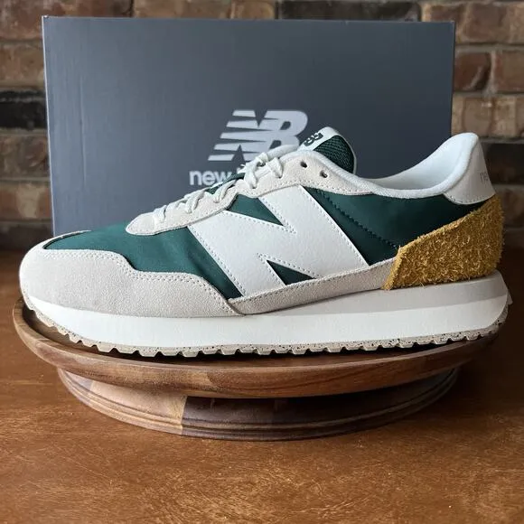 New Balance 237 Classic Running Shoes Sneakers Men's Size 10 Green Grey
