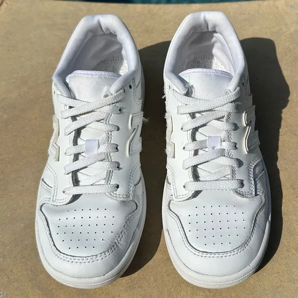 New Balance 480 Triple White (GS) - Size 3Y (Kids)