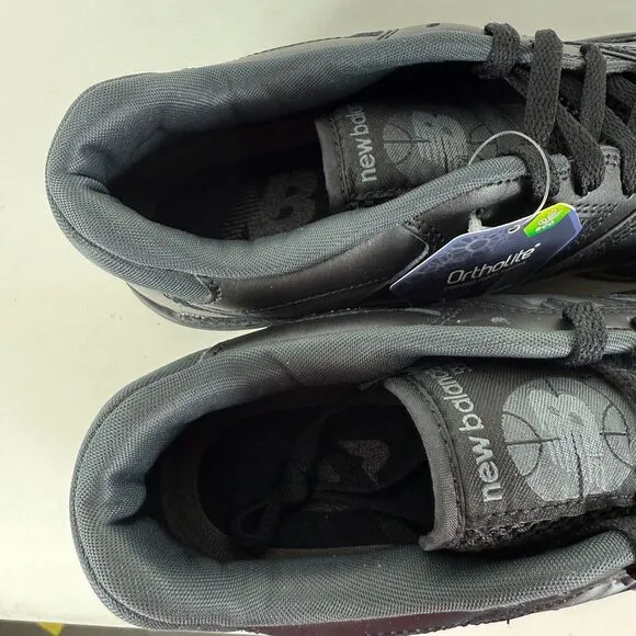 New Balance 550 Sneakers Men's 12.5 Black Leather Lace Up Low Top Running Shoes