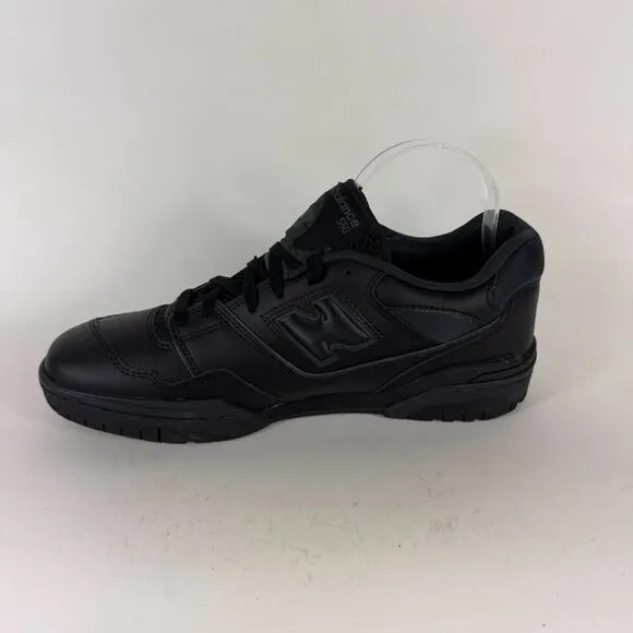 New Balance 550 Sneakers Men's 12.5 Black Leather Lace Up Low Top Running Shoes