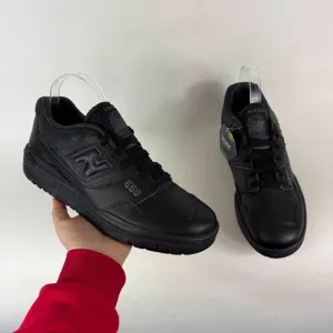 New Balance 550 Sneakers Men's 12.5 Black Leather Lace Up Low Top Running Shoes