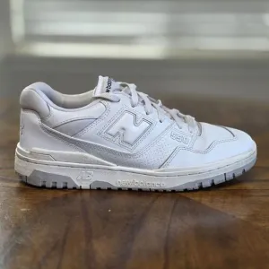 New Balance 550 White Grey Leather Basketball Shoes Sneakers Men's Size 10 Great