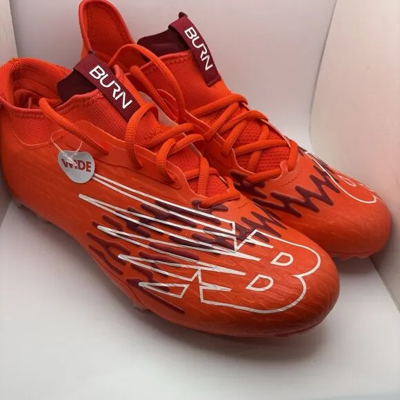 New Balance BurnX3 Red Lacrosse Men’s Shoes Sz 9 Wide New With Tags Retail $119
